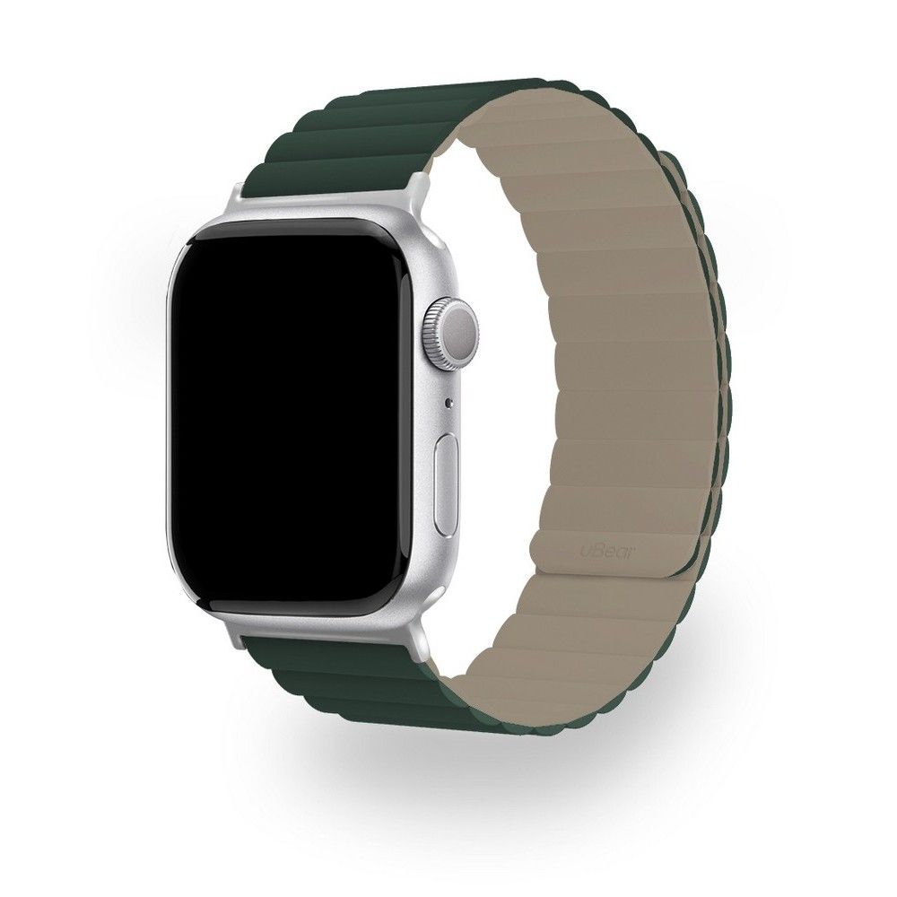 Ремешок uBear Mode для Apple Watch 49mm 42/44/45/49mm, Силикон, зеленый/серый— фото №0