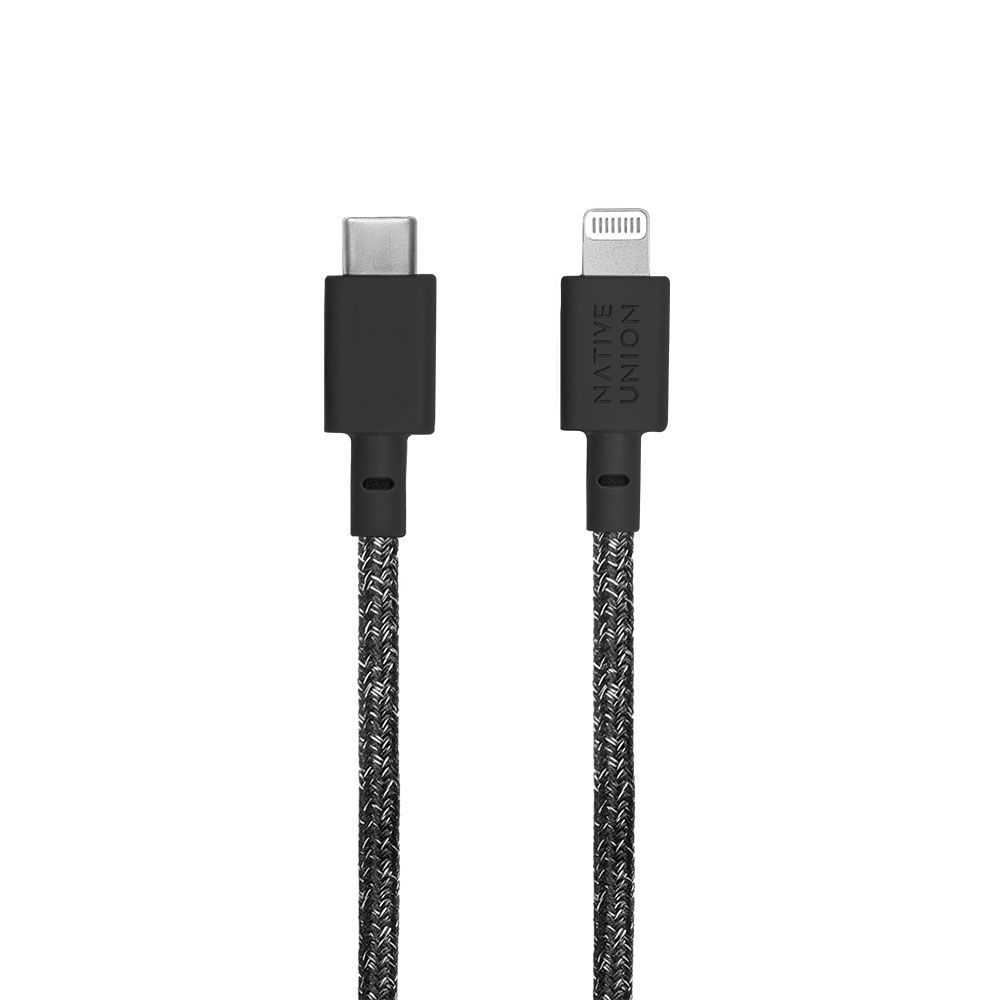 Кабель Native Union Belt Cable USB-C / Lightning, 3м, черный— фото №1