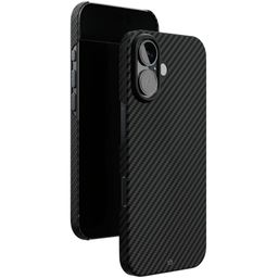 Чехол-накладка VLP Kevlar Case для iPhone 16, кевлар, черный— фото №2