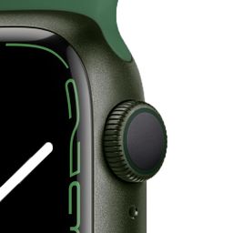 Apple Watch Series 7 GPS 41mm (корпус - зеленый, спортивный ремешок цвета зеленый клевер, IP67/WR50)— фото №1