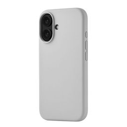 Чехол-накладка uBear Touch Mag Case для iPhone 16, силикон, светло-серый— фото №1