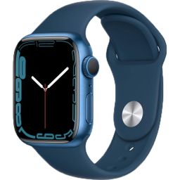 Apple Watch Series 7 GPS 45mm (корпус - синий, спортивный ремешок цвета синий омут, IP67/WR50)— фото №0