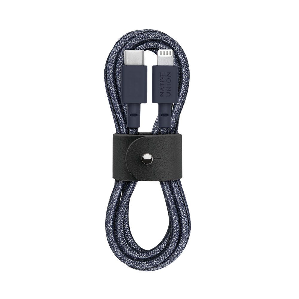 Кабель Native Union Belt Cable USB-C / Lightning, 1,2м, синий— фото №0