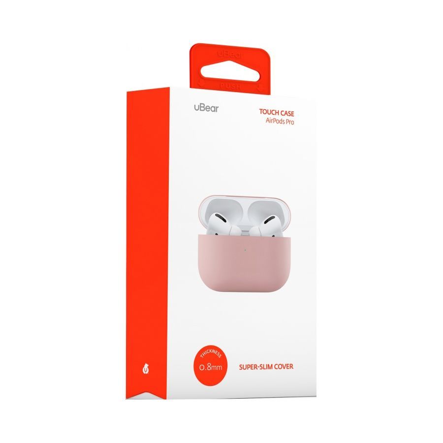 Чехол uBear Touch Case розовый, для AirPods Pro— фото №1