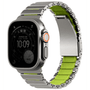 Ремешок Uniq Strova Flex Steel 44mm/45mm/46mm/49mm, нержавеющая сталь, серебристый/лимонный