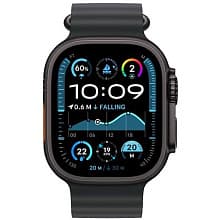 Смарт-часы Apple Watch Ultra 2 GPS + Cellular 49mm (корпус - черный титан, браслет Ocean Band черный, размер One Size) - 1