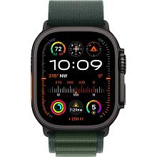 Apple Watch Ultra 2 GPS + Cellular 49mm (корпус - черный титан, ремешок Alpine Loop темно-зеленый, размер L) - 1