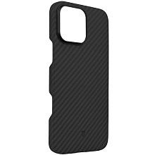 Чехол-накладка Asynora Magnetic aramid fiber для iPhone 16 Pro Max, арамид (кевлар), черный - 3