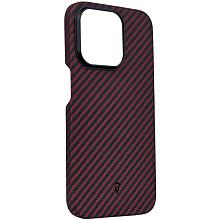Чехол-накладка Asynora Magnetic aramid fiber для iPhone 15 Pro, арамид (кевлар), красный - 3