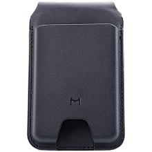 Кардхолдер Magssory Geotag Magnetic Find My Flip Wallet MagSafe, экокожа, черный - 0