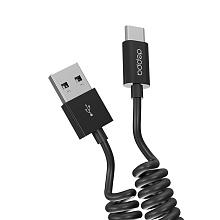 Кабель Deppa витой USB / USB-C, 2A 1,5м, черный - 0