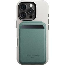 Кардхолдер Native Union Active Wallet Stand MagSafe, экокожа, зеленый - 3