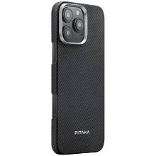Чехол-накладка Pitaka Ultra-Slim Case для iPhone 16 Pro, арамид (кевлар), черный - 1