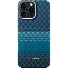 Чехол-накладка Pitaka Tactile Woven case moonrise для iPhone 16 Pro, арамид (кевлар), синий - 0