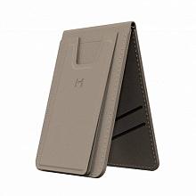 Кардхолдер Magssory Tripod Magnetic Vlog Wallet MagSafe с функцией штатива, экокожа, латте - 2