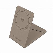Кардхолдер Magssory Tripod Magnetic Vlog Wallet MagSafe с функцией штатива, экокожа, латте - 3