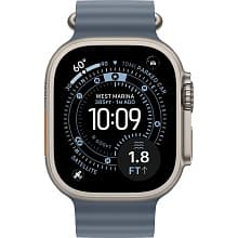 Смарт-часы Apple Watch Ultra 3 GPS + Cellular 49mm (корпус - натуральный титан, браслет Ocean Band голубой, размер One Size) - 1