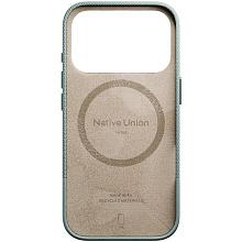 Чехол-накладка Native Union CLASSIC для iPhone 17 Pro, экокожа, зеленый - 2