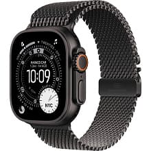 Смарт-часы Apple Watch Ultra 3 GPS + Cellular 49mm (корпус - черный титан, ремешок Milanese Loop черный, размер L) - 0