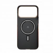 Чехол-накладка Pitaka Ultra-Slim для iPhone 17 Pro, кевлар, оранжевый - 3