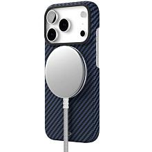Чехол-накладка VLP Kevlar Case для iPhone 17 Pro, кевлар, синий - 3