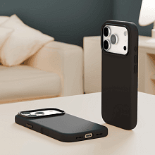 Чехол-накладка VLP Aster Pro для iPhone 17 Pro, силикон, черный - 1