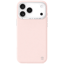 Чехол-накладка PYNANA Starry Series Swarovski для iPhone 17 Pro, экокожа, розовый - 0