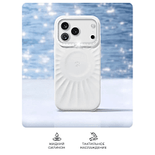 Чехол-накладка PYNANA Starlight Series для iPhone 17 Pro, экокожа, белый - 2