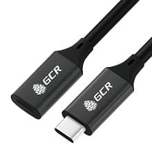 Удлинитель GreenConnect GCR PRO USB-C / USB-C, 5A, 100Вт 2м, черный+зеленый - 0