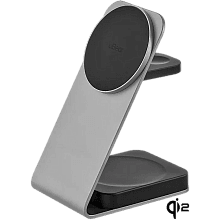 Зарядное устройство беспроводное uBear Level Qi2 3 в 1, 25Вт, серый - 0