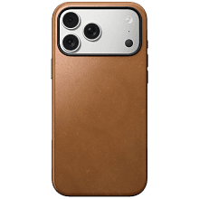 Чехол-накладка Nomad Modern Leather Case для iPhone 17 Pro Max, кожа, светло-коричневый - 0