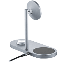 Зарядное устройство беспроводное uBear Stage 3 in 1, 30Вт, серый - 2