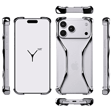 Чехол-накладка YNOT Shell для iPhone 17 Pro Max, авиационная сталь, серебристый - 2