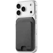 Кардхолдер uBear Fold MagSafe, экокожа, черный - 2