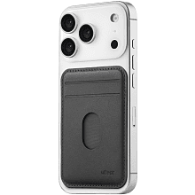 Кардхолдер uBear Split Find My MagSafe, экокожа, черный - 2