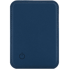 Кардхолдер uBear Split Find My MagSafe, экокожа, синий - 1