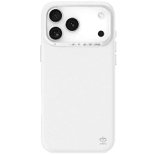 Чехол-накладка PYNANA Starry Series Swarovski для iPhone 17 Pro Max, полиуретан/экокожа, белый - 0