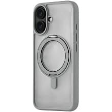 Чехол-накладка uBear Сlip 360 для iPhone 16, поликарбонат, серый - 1