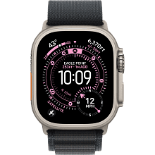 Смарт-часы Apple Watch Ultra 3 GPS + Cellular 49mm (корпус - натуральный титан, ремешок Alpine Loop черный, размер M) - 1