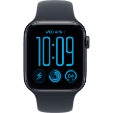 Смарт-часы Apple Watch SE 3 GPS 44mm (корпус - полночный черный, ремешок Sport Band синий, размер M/L) - 1