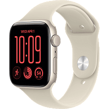Смарт-часы Apple Watch SE 3 GPS 44mm (корпус - сияющая звезда, ремешок Sport Band песочный, размер M/L) - 0