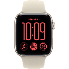 Смарт-часы Apple Watch SE 3 GPS 44mm (корпус - сияющая звезда, ремешок Sport Band песочный, размер M/L) - 1