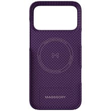 Чехол-накладка Magssory Aramid Frame Case для iPhone 18 Pro Max, арамид (кевлар), бургунди - 1