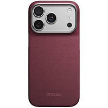 Чехол-накладка Pitaka Ультра тонкий для iPhone 18 Pro, кевлар, бургунди - 0